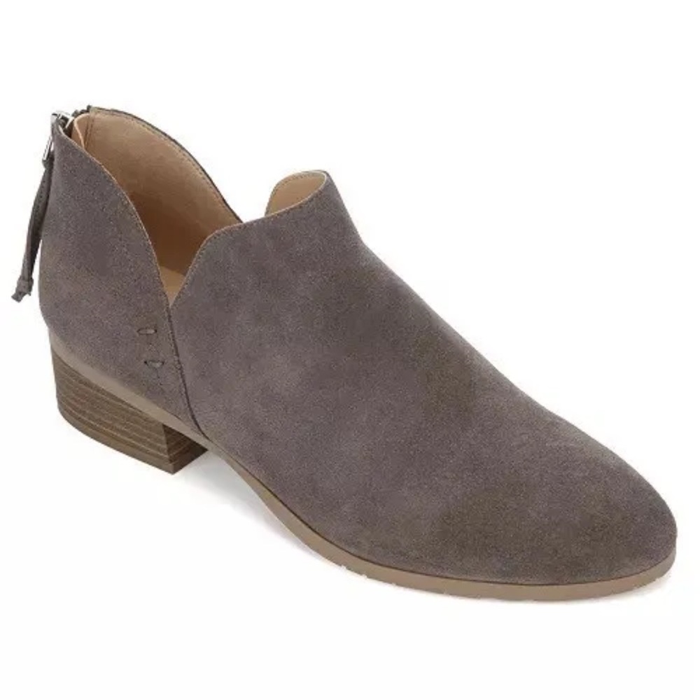 Kenneth Cole REACTION Women Side Way Low Heel Ankle Bootie Concrete 9M New